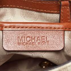 MICHAEL Michael Kors White Signature Coated Canvas Jet Set Shoulder Bag