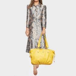 Pre Owned MICHAEL Michael Kors Yellow Leather Braided Drawstring Shoulder Bag
