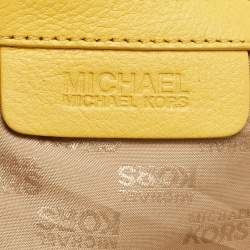 Pre Owned MICHAEL Michael Kors Yellow Leather Braided Drawstring Shoulder Bag
