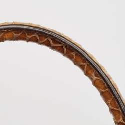 Pre Owned MICHAEL Michael Kors Beige Snakeskin Embossed Leather Large Selma Tote