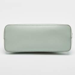 Pre Owned MICHAEL Michael Kors Mint Green Patent Leather Medium Cindy Dome Crossbody Bag