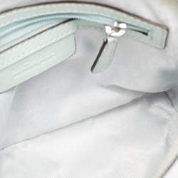 Pre Owned MICHAEL Michael Kors Mint Green Patent Leather Medium Cindy Dome Crossbody Bag