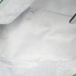 Pre Owned MICHAEL Michael Kors Mint Green Patent Leather Medium Cindy Dome Crossbody Bag