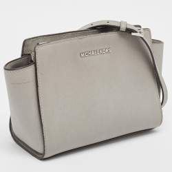 MICHAEL Michael Kors Grey Leather  Small Selma Crossbody Bag