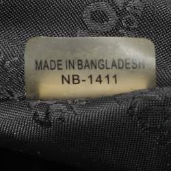 Pre Owned MICHAEL Michael Kors Beige/Black Monogram Canvas and Leather Bedford Satchel