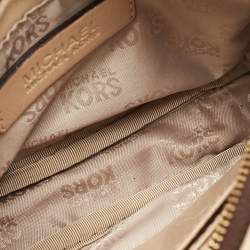MICHAEL Michael Kors Beige/Brown Signature Coated Canvas and Leather Mini Camera Crossbody Bag