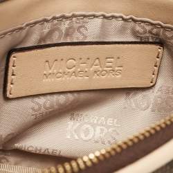 MICHAEL Michael Kors Beige/Brown Signature Coated Canvas and Leather Mini Camera Crossbody Bag