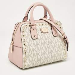 MICHAEL Michael Kors Pink Leather Small Studded Sandrine Satchel