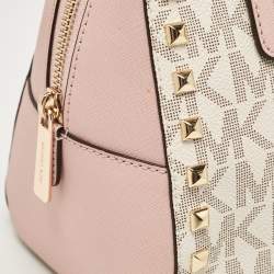 MICHAEL Michael Kors Pink Leather Small Studded Sandrine Satchel