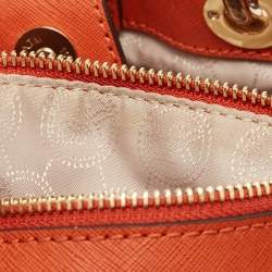 Pre Owned حقيبة يد توتس مايكل مايكل كورس سينثيا جلد سافيانو بني متوسطة