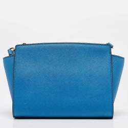 MICHAEL Michael Kors Blue Leather Small Selma Crossbody Bag