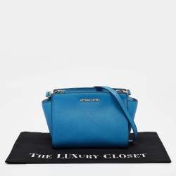 MICHAEL Michael Kors Blue Leather Small Selma Crossbody Bag