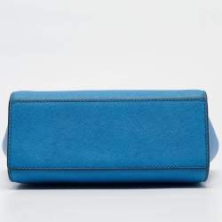 MICHAEL Michael Kors Blue Leather Small Selma Crossbody Bag