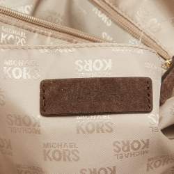 MICHAEL Michael Kors Brown Suede and Leather Shopper Tote