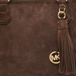 MICHAEL Michael Kors Brown Suede and Leather Shopper Tote