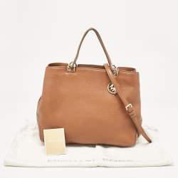 MICHAEL Michael Kors Brown Soft Leather Anabelle Zip Tote