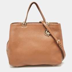 MICHAEL Michael Kors Brown Soft Leather Anabelle Zip Tote
