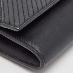 MICHAEL Michael Kors Quilted Black Leather Flap Chain Clutch