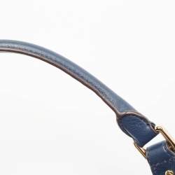 Pre Owned MICHAEL Michael Kors Navy Blue Leather Bedford Hobo