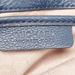 Pre Owned MICHAEL Michael Kors Navy Blue Leather Bedford Hobo