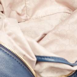 Pre Owned MICHAEL Michael Kors Navy Blue Leather Bedford Hobo