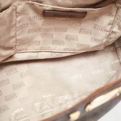 MICHAEL Michael Kors Brown Signature Coated Canvas and Leather Studded Sandrine Tote