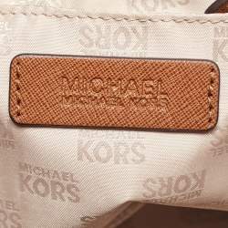 MICHAEL Michael Kors Brown Signature Coated Canvas and Leather Studded Sandrine Tote