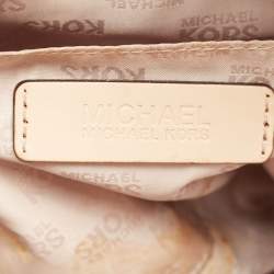 MICHAEL Michael Kors Gold Signature Mirrored Patent Leather North South Tote