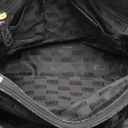 MICHAEL Michael Kors Black Python Print Leather Large East West Hamilton Tote