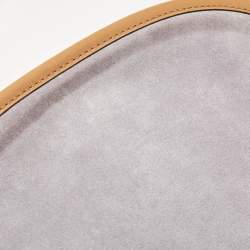 Pre Owned Michael Michael Kors Brown/Lilac Suede Saddle Shoulder Bag