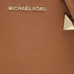 Pre Owned MICHAEL Michael Kors Brown Leather Small Karla EW Tote