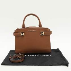 Pre Owned MICHAEL Michael Kors Brown Leather Small Karla EW Tote