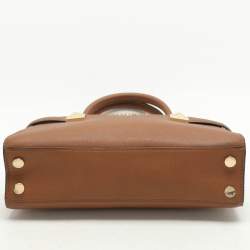 Pre Owned MICHAEL Michael Kors Brown Leather Small Karla EW Tote