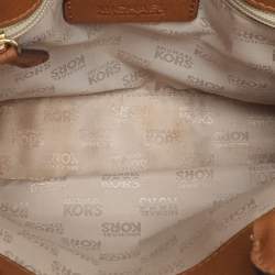Pre Owned MICHAEL Michael Kors Brown Leather Small Karla EW Tote