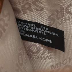 Pre Owned MICHAEL Michael Kors Brown Leather Small Karla EW Tote