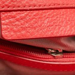 MICHAEL Michael Kors Red Soft Leather Anabelle Mid Zip Tote