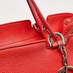 MICHAEL Michael Kors Red Soft Leather Anabelle Mid Zip Tote