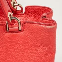 MICHAEL Michael Kors Red Soft Leather Anabelle Mid Zip Tote