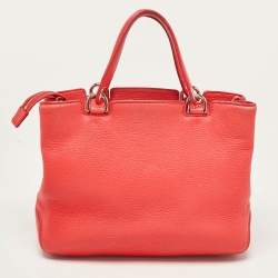 MICHAEL Michael Kors Red Soft Leather Anabelle Mid Zip Tote