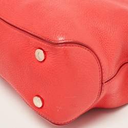MICHAEL Michael Kors Red Soft Leather Anabelle Mid Zip Tote