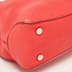 MICHAEL Michael Kors Red Soft Leather Anabelle Mid Zip Tote