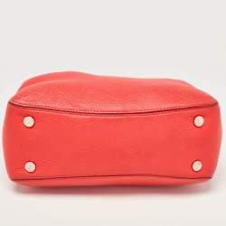 MICHAEL Michael Kors Red Soft Leather Anabelle Mid Zip Tote
