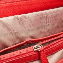 MICHAEL Michael Kors Red Soft Leather Anabelle Mid Zip Tote