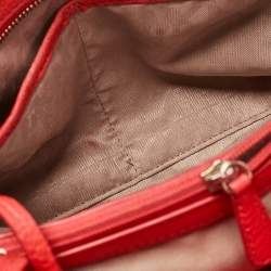 MICHAEL Michael Kors Red Soft Leather Anabelle Mid Zip Tote