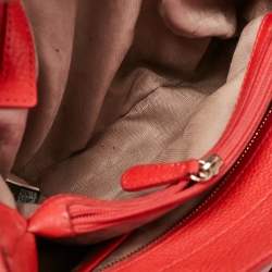 MICHAEL Michael Kors Red Soft Leather Anabelle Mid Zip Tote
