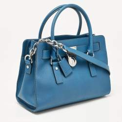 MICHAEL Michael Kors Blue Leather Medium Hamilton East West Tote