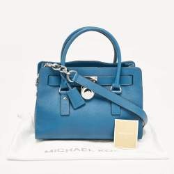 MICHAEL Michael Kors Blue Leather Medium Hamilton East West Tote