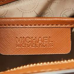 MICHAEL Michael Kors Brown Saffiano Leather Large Selma Satchel