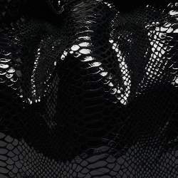 MICHAEL Michael Kors Black Python Effect Alcantara Fulton Hobo