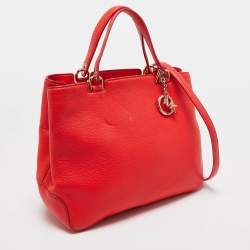 MICHAEL Michael Kors Red Soft Leather Anabelle Zip Tote